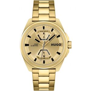 Off 30% Gents HUGO #EXPOSE Watch 1530243 - Gold / ... thewatchhut