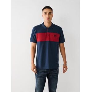 OFF 53% True Religion Mens Dress Blue Red Dahlia Colour Block Logo ... Designerwear