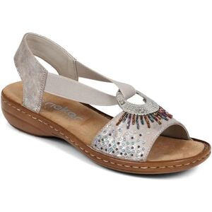 Off 33% Rieker Slingback Sandals - RKR39529 / 325 025 - 6 - Grey - Female Pavers