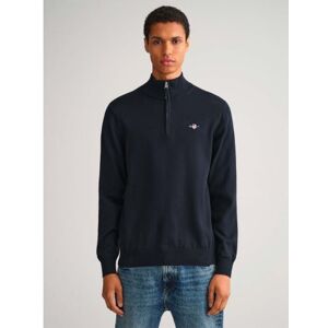 Off 44% GANT Mens Evening Blue Classic Half Zip Jumper - Male ... Designerwear