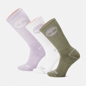 OFF 20% Timberland - All Gender 3 Pack Bowden Crew Socks in Purple, ... Timberland