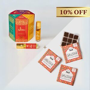 Off 11% Dukhni Sandal Bakhoor + Sandalwood Attar Oil Set Dukhni