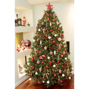 Off 58% The 128pc Red & White Full Heavy ... Christmas Tree World