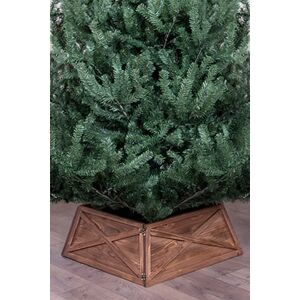 Off 47% Natural Brown Large Wooden Trapezoid Christmas Tree Skirt  - Christmas ... Christmas Tree World