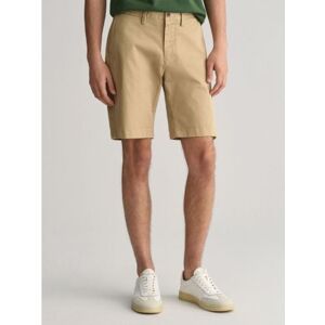 OFF 26% GANT Mens Dark Khaki Slim Twill Short - Male - ... Designerwear