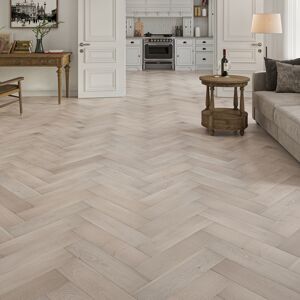 OFF 15% Luxury Flooring Herringbone White Engineered Oak Brushed & Lacquered Flooring - 14... Luxury flooring and furnishings