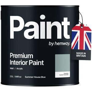 OFF 28% Hemway Wall Paint Summer House Blue Matt Emulsion Interior Acrylic ... Hemway