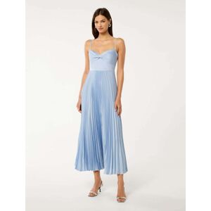 OFF 58% Forever New Women's Chloe Pleated Midi Dress in Misty Sky, ... Forever new