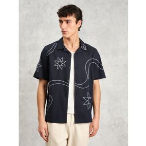 OFF 32% Wax London Mens Navy Didcot Bold Stitch Shirt - Male ... Designerwear