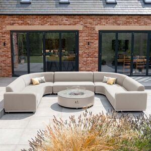 OFF 13% Harbour Lifestyle Luna U-Shape Outdoor Fabric Curved Corner Group with ... Harbour lifestyle