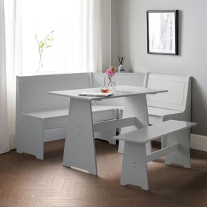 OFF 33% Latitude Run Lief 5 - Person Breakfast Nook Dining Set Grey 5 Wayfair