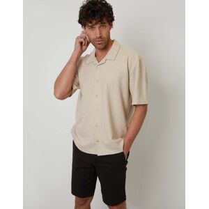 OFF 15% Threadbare Stone Textured Revere Collar Short Sleeve Shirt - XL ... Threadbare.