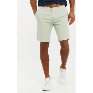 Off 29% Threadbare Men's Sage Belted Chino Shorts - 30 - Sage Threadbare.