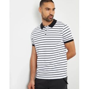 Off 40% Threadbare Men's Black & White Striped Polo Shirt - L - ... Threadbare.
