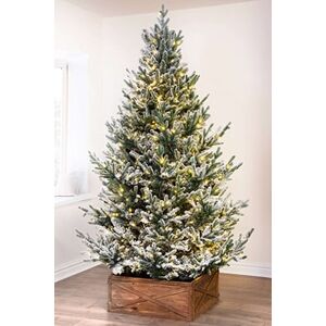 Off 38% The 10ft Pre-lit Frosted Ultra Mountain Pine    Snowy Christmas Trees  ... Christmas Tree World