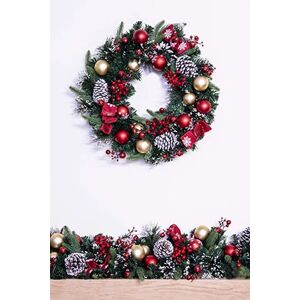 Off 42% 50cm Decorated Mixed Pine Wreath with ... Christmas Tree World