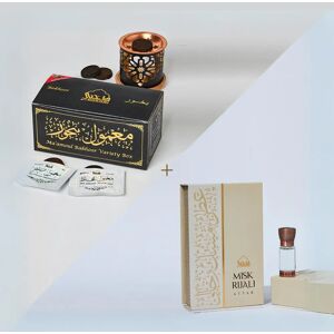 Off 11% Dukhni Ma'amoul Bakhoor Variety Box with Smokeless Burner + Misk Rijali ... Dukhni