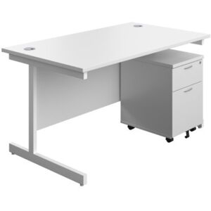 OFF 45% Ashvale Kendall Rectangular Office Desk + Mobile Drawer Pedestal White Beyond television